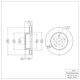Dynamic Friction 1963-1982 Chevrolet Corvette Front Brake Rotor (298x31.75 Vented) by Dynamic Friction Company 600-47011