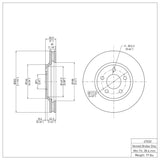 Dynamic Friction 2005-2005 Buick LeSabre Front Brake Rotor (303x30 Vented) by Dynamic Friction Company 600-47032