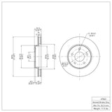 Dynamic Friction 2002-2007 Chevrolet Equinox Front Brake Rotor (296x26 Vented) by Dynamic Friction Company 600-47063