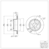 Dynamic Friction 2007-2015 Chevrolet Captiva Rear Brake Rotor (303x20 Vented) by Dynamic Friction Company 600-47071