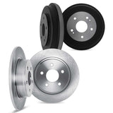 Dynamic Friction 1992-1995 Volkswagen EuroVan Front & Rear Rotors includes Drums by Dynamic Friction Company 6004-74052