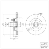 Dynamic Friction 1988-1994 Chevrolet C1500 Front Brake Rotor (295x32.5 Vented) by Dynamic Friction Company 600-48010