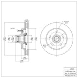 Dynamic Friction 1992-2002 Chevrolet Tahoe Front Brake Rotor (295x32.7 Vented) by Dynamic Friction Company 600-48022