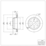Dynamic Friction 2000-2014 Cadillac Escalade ESV Rear Brake Rotor (330x30 Vented) by Dynamic Friction Company 600-48041