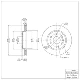 Dynamic Friction 2005-2020 Cadillac Escalade EXT Front Brake Rotor (330x30 Vented) by Dynamic Friction Company 600-48050