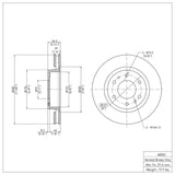 Dynamic Friction 2006-2009 Buick Rainier Front Brake Rotor (302x29.1 Vented) by Dynamic Friction Company 600-48052