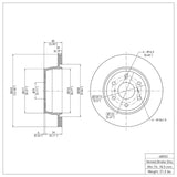 Dynamic Friction 2007-2020 Cadillac Escalade Rear Brake Rotor (345x20 Vented) by Dynamic Friction Company 600-48053