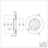 Dynamic Friction 2007-2017 Buick Enclave Front Brake Rotor (325x29 Vented) by Dynamic Friction Company 600-48054