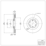 Dynamic Friction 2009-2012 Chevrolet Colorado Front Brake Rotor (298x29 Vented) by Dynamic Friction Company 600-48057