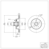 Dynamic Friction 1991-1996 Buick Roadmaster Front Brake Rotor (301x26.3 Vented) by Dynamic Friction Company 600-51000