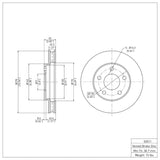 Dynamic Friction 1997-2005 Buick Century Front Brake Rotor (278x32.3 Vented) by Dynamic Friction Company 600-52011