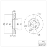 Dynamic Friction 2006-2009 Buick Terraza Front Brake Rotor (297x32.2 Vented) by Dynamic Friction Company 600-52027
