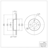 Dynamic Friction 1991-1998 Saturn SL2 Rear Brake Rotor (245x11 Solid) by Dynamic Friction Company 600-53000