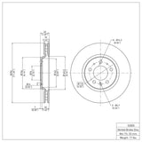 Dynamic Friction 2006-2010 Pontiac Solstice Front Brake Rotor (296x26 Vented) by Dynamic Friction Company 600-53005