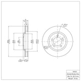 Dynamic Friction 1965-1966 Ford LTD Front Brake Rotor (304x32.64 Vented) by Dynamic Friction Company 600-54043