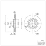 Dynamic Friction 2005-2009 Ford Five Hundred Front Brake Rotor (315x28 Vented) by Dynamic Friction Company 600-54052