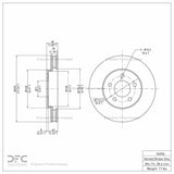 Dynamic Friction 2005-2010 Ford Mustang Front Brake Rotor (293x30 Vented) by Dynamic Friction Company 600-54056