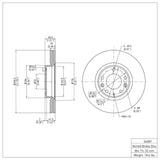 Dynamic Friction 2006-2013 Ford Fusion Front Brake Rotor (299x25 Vented) by Dynamic Friction Company 600-54059