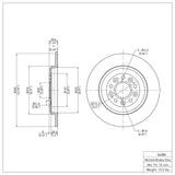 Dynamic Friction 2005-2019 Ford Freestyle Rear Brake Rotor (330x11 Solid) by Dynamic Friction Company 600-54088