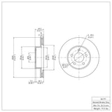 Dynamic Friction 2001-2011 Ford Explorer Sport Front Brake Rotor (305x26 Vented) by Dynamic Friction Company 600-54171
