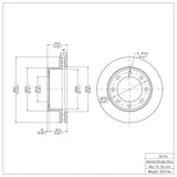 Dynamic Friction 1999-2005 Ford Excursion Front Brake Rotor (331x38 Vented) by Dynamic Friction Company 600-54174