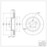 Dynamic Friction 2002-2005 Ford Explorer Front Brake Rotor (305x26 Vented) by Dynamic Friction Company 600-54179