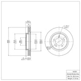 Dynamic Friction 2006-2010 Ford Explorer Sport Trac Front Brake Rotor (305x30 Vented) by Dynamic Friction Company 600-54203