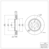 Dynamic Friction 2007-2021 Ford F-150 4WD Front Brake Rotor (350x34 Vented) by Dynamic Friction Company 600-54204
