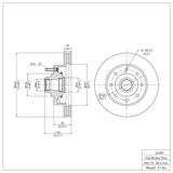 Dynamic Friction 2008-2025 Ford E-20150 Front Brake Rotor (345x40 Vented) by Dynamic Friction Company 600-54209