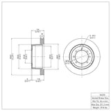 Dynamic Friction 2011-2022 Ford F-350 Super Duty 2WD Rear Brake Rotor (363x38 Vented) by Dynamic Friction Company 600-54225