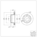 Dynamic Friction 2011-2022 Ford F-250 2WD (Super Duty) Rear Brake Rotor (363x38 Vented) by Dynamic Friction Company 600-54227