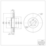 Dynamic Friction 2003-2005 Lincoln Aviator Front Brake Rotor (330x28 Vented) by Dynamic Friction Company 600-55007
