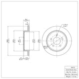 Dynamic Friction 1996-2002 Ford Crown Victoria Rear Brake Rotor (285x13.99 Solid) by Dynamic Friction Company 600-56015