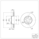 Dynamic Friction 1998-2002 Ford Crown Victoria Front Brake Rotor (315x27.88 Vented) by Dynamic Friction Company 600-56016