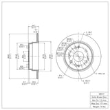 Dynamic Friction 2001-2003 Acura CL Rear Brake Rotor (282x9 Solid) by Dynamic Friction Company 600-58017