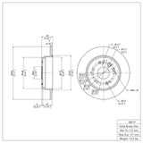Dynamic Friction 1999-2011 Acura TL Rear Brake Rotor (282x9 Solid) by Dynamic Friction Company 600-58019