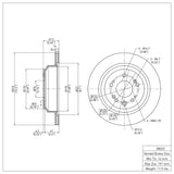 Dynamic Friction 2005-2012 Acura RL Rear Brake Rotor (309.5x16 Vented) by Dynamic Friction Company 600-58022