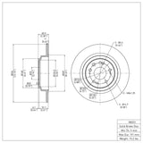 Dynamic Friction 2009-2014 Acura TL Rear Brake Rotor (334x11 Solid) by Dynamic Friction Company 600-58023