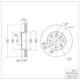 Dynamic Friction 1986-1991 Acura Integra Front Brake Rotor (242x19 Vented) by Dynamic Friction Company 600-59012