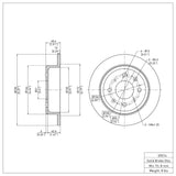 Dynamic Friction 1990-2001 Acura Integra Rear Brake Rotor (239x10 Solid) by Dynamic Friction Company 600-59014