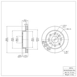 Dynamic Friction 1990-2001 Acura Integra Front Brake Rotor (262x21 Vented) by Dynamic Friction Company 600-59016