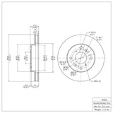 Dynamic Friction 1998-2002 Acura CL Front Brake Rotor (260x23 Vented) by Dynamic Friction Company 600-59023