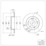 Dynamic Friction 1997-2001 Acura Integra Rear Brake Rotor (260x10 Solid) by Dynamic Friction Company 600-59026