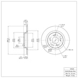 Dynamic Friction 2000-2009 Honda S2000 Rear Brake Rotor (282x12 Solid) by Dynamic Friction Company 600-59028