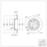 Dynamic Friction 2010-2015 Honda Crosstour Rear Brake Rotor (305x9 Solid) by Dynamic Friction Company 600-59033