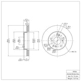 Dynamic Friction 2012-2015 Acura ILX Front Brake Rotor (262x21 Vented) by Dynamic Friction Company 600-59036