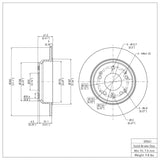 Dynamic Friction 1991-1999 Acura Legend Rear Brake Rotor (282x9 Solid) by Dynamic Friction Company 600-59041