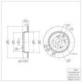 Dynamic Friction 2007-2017 Acura MDX Rear Brake Rotor (334x11 Solid) by Dynamic Friction Company 600-59054