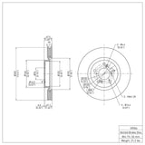 Dynamic Friction 2009-2014 Acura TL Front Brake Rotor (320x28 Vented) by Dynamic Friction Company 600-59056