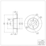 Dynamic Friction 1961-1991 Mercedes-Benz 500SEC Rear Brake Rotor (279x10 Solid) by Dynamic Friction Company 600-63003